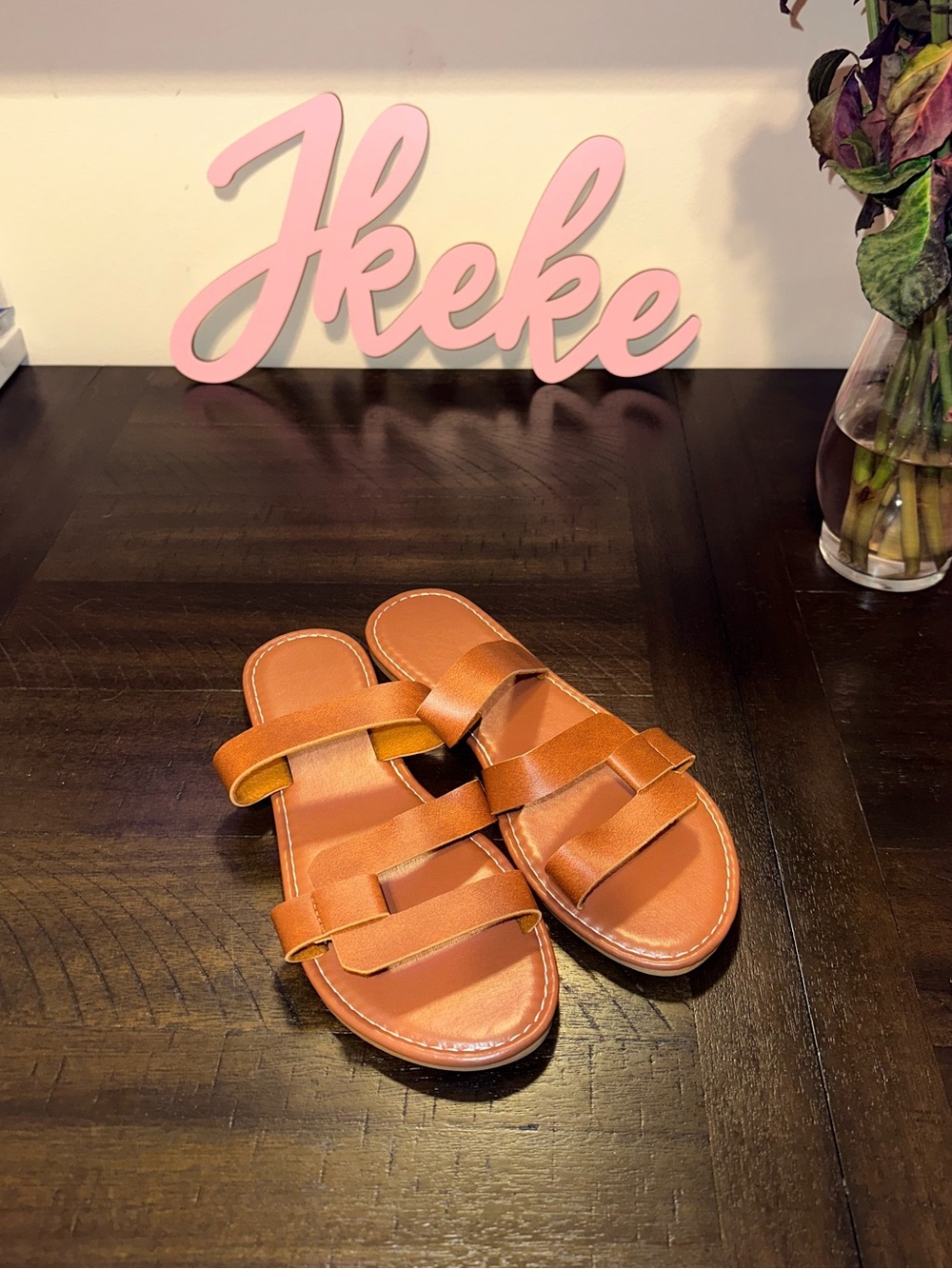 Brown Strappy Sandals Slip-on size 7, 8, 9, 10, 11